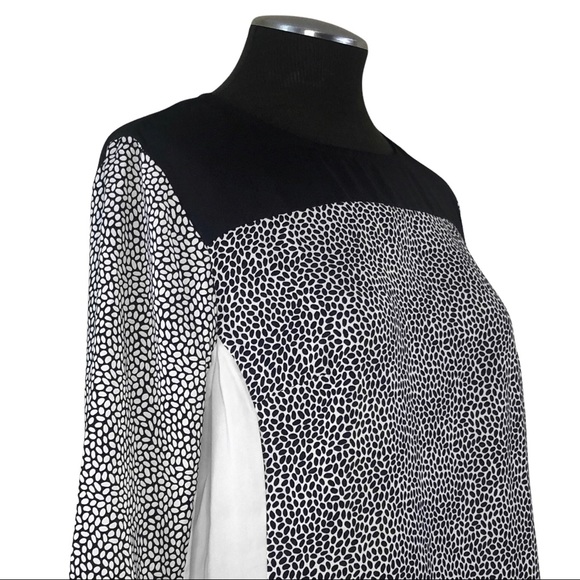 Cynthia Rowley - Mixed Print Zip Back Blouse - Medium - Picture 4 of 10